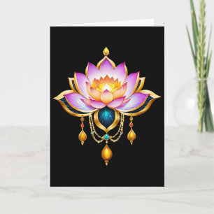 Lotus Flower Yoga Metaphysical _2  Card