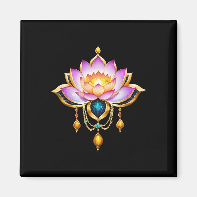 Lotus Flower Yoga Metaphysical _2  Magnet (Front)
