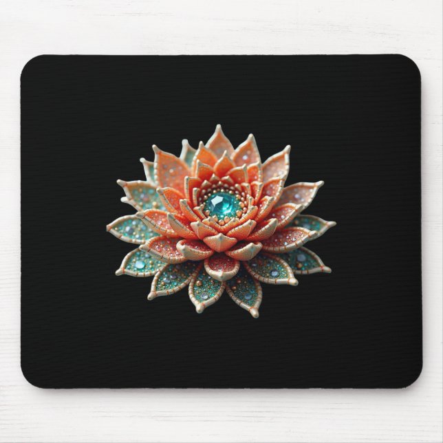 Lotus Flower Yoga Metaphysical  Mouse Pad (Front)