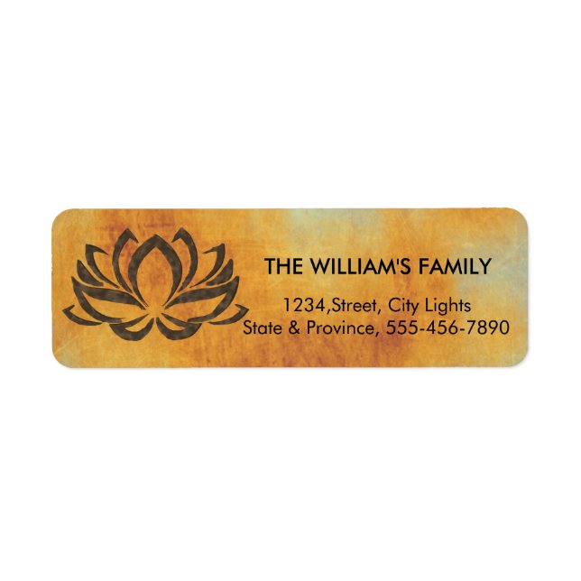 Lotus Flower Yoga Vintage Rustic Holistic (Front)