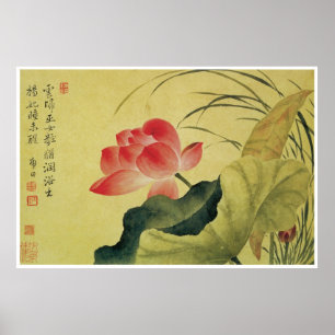 Lotus Flower, Yun Shouping Poster