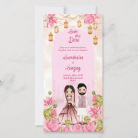 Lotus flowers cute bridal couple Indian wedding 