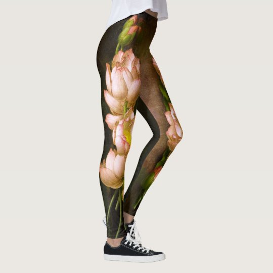 Lotus Flowers Heade All Over Print Leggings