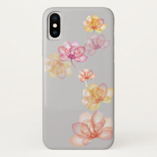lotus flowers on grey Case-Mate iPhone case
