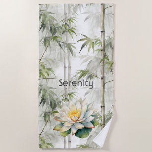 Lotus Flowers Serenity Beach Towel