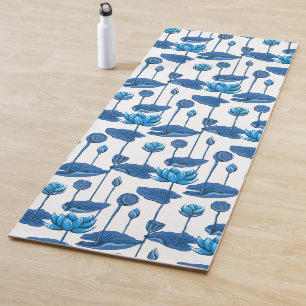 lotus flowers yoga mat