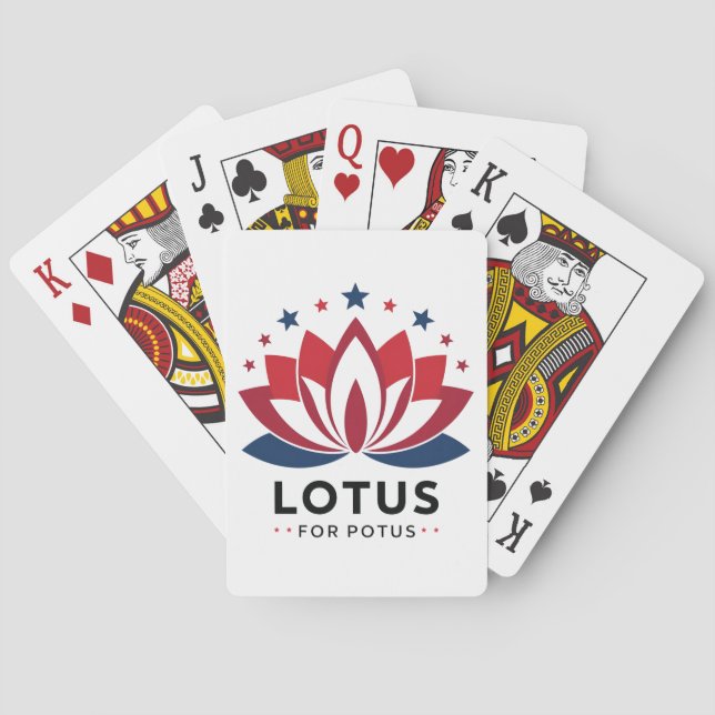 Lotus for POTUS Kamala Harris 2024  Playing Cards (Back)