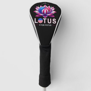 Lotus for Potus Kamala Harris Trendy Lotus Potus Golf Head Cover