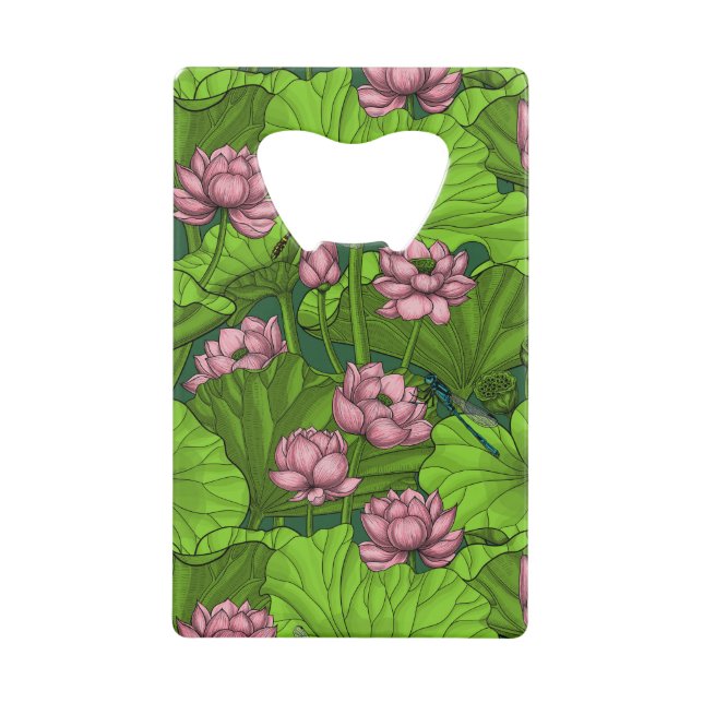 Lotus garden credit card bottle opener (Front)