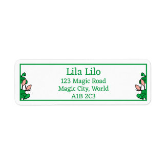 Lotus Garden Personalized Return Address Label