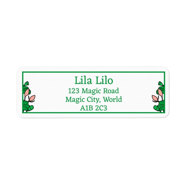Lotus Garden Personalized Return Address Label (Front)