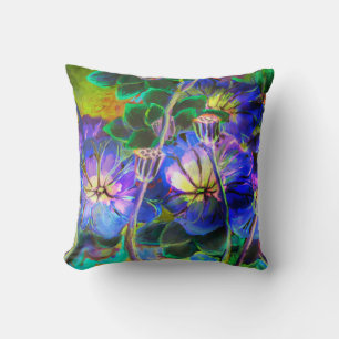 Lotus Garden Throw Pillow