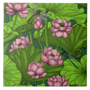 Lotus garden tile