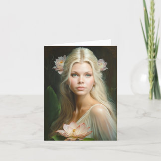 Lotus Goddess Birthday Card