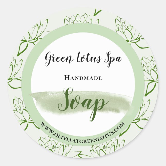 Lotus Home Business Soap Étiquette de produit élég (Devant)