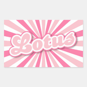 Lotus hot pink solar rays sticker