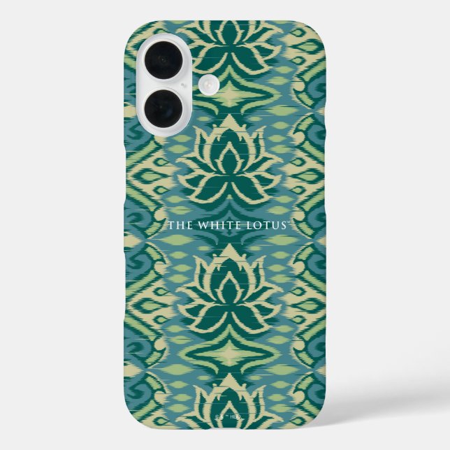 Lotus Ikat Pattern - The White Lotus Case-Mate iPhone Case (Back)