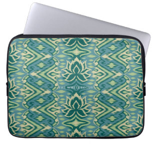 Lotus Ikat Pattern - The White Lotus Laptop Sleeve