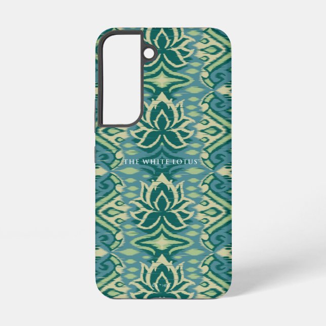 Lotus Ikat Pattern - The White Lotus Samsung Galaxy S22 Case (Back)