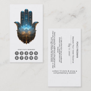 Lotus Illumination   Hamsa Hand Design Business Card