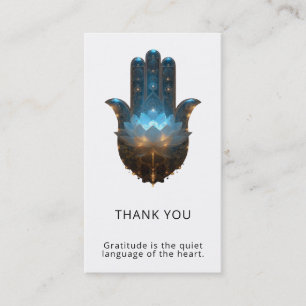 Lotus Illumination   Hamsa Hand Design Business Card