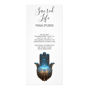Lotus Illumination   Hamsa Hand Design Rack Card