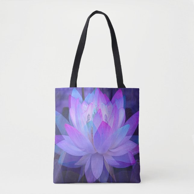 Lotus in Blue... Tote Bag (Front)