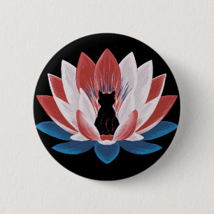 Lotus Kamala Harris Election Childless Cat Democra 2 Inch Round Button