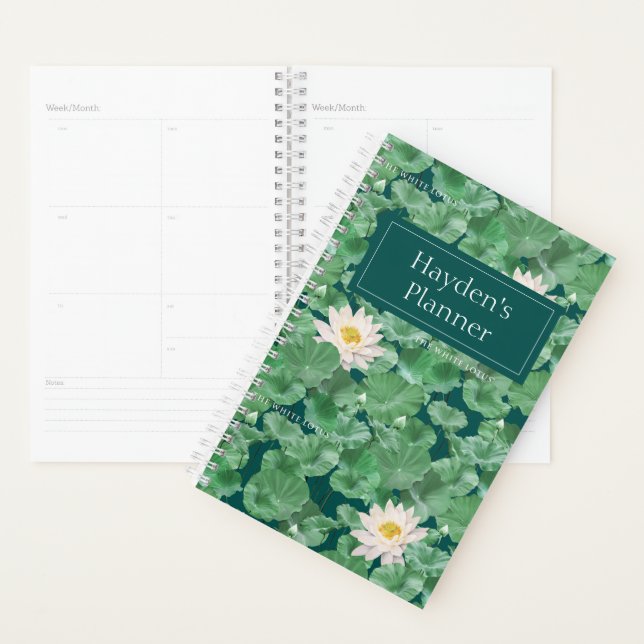 Lotus Lagoon Pattern - The White Lotus Planner (Display)