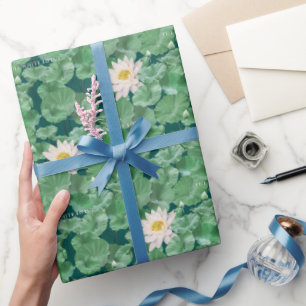 Lotus Lagoon Pattern - The White Lotus Wrapping Paper