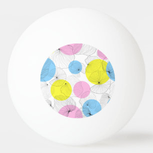 Lotus Leaves Colourful Spots Pattern Ping Pong Ball