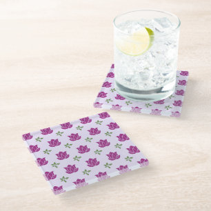 Lotus & Leaves Design Motif Coaster