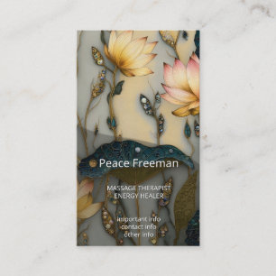 Lotus Light Awakening botanical Design Business Card