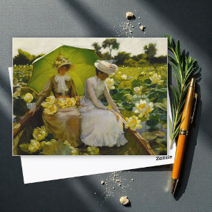Lotus Lilies, Charles Curran  Postcard