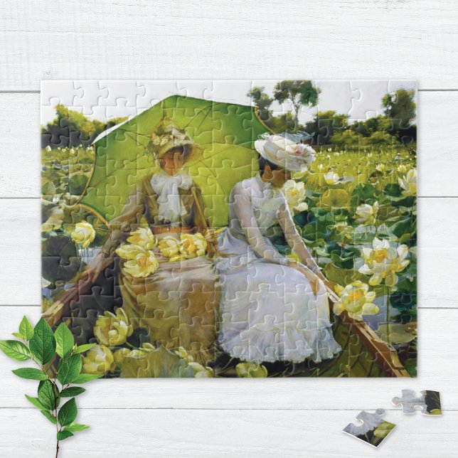 Lotus Lilies Pond Charles Courtney Curran Jigsaw Puzzle (Creator Uploaded)