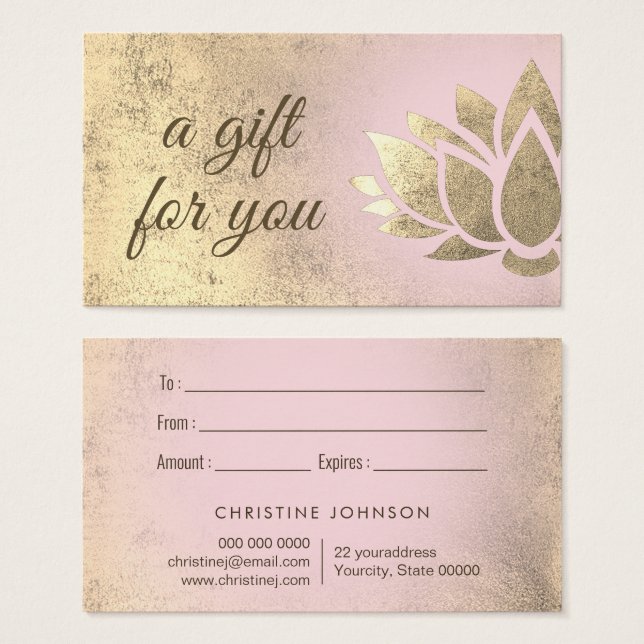 lotus logo gift card (Front & Back)