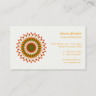 Lotus Logo Wellness Healing Arts Health Business Card