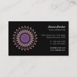 Lotus Logo Wellness Healing Arts Health Business Card