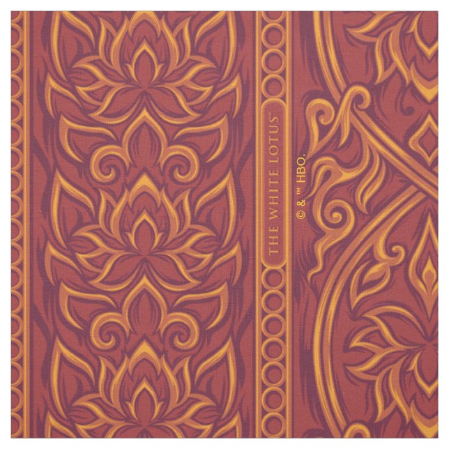 Lotus Luxe Tapestry Pattern - The White Lotus Fabric (Swatch)