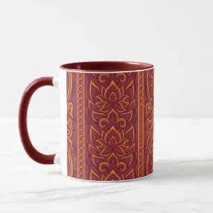 Lotus Luxe Tapestry Pattern - The White Lotus Mug