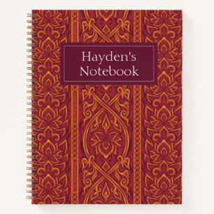 Lotus Luxe Tapestry Pattern - The White Lotus Notebook