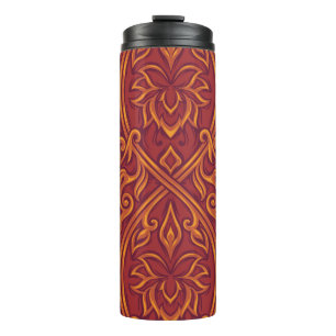 Lotus Luxe Tapestry Pattern - The White Lotus Thermal Tumbler