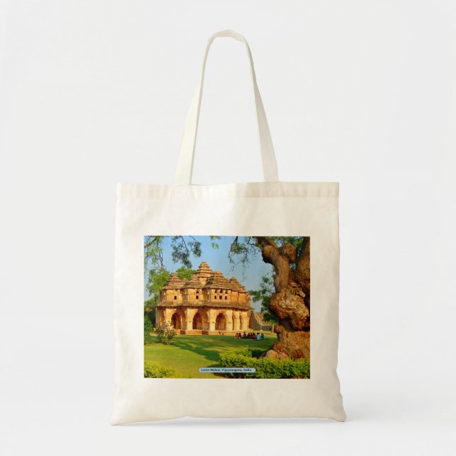 Lotus Mahal, Vijayanagara, India Tote Bag (Front)