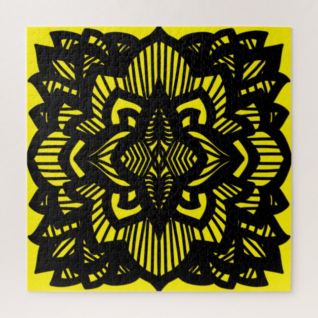 Lotus mandala design Gift Bag Card Magnet Jigsaw Puzzle (Vertical)