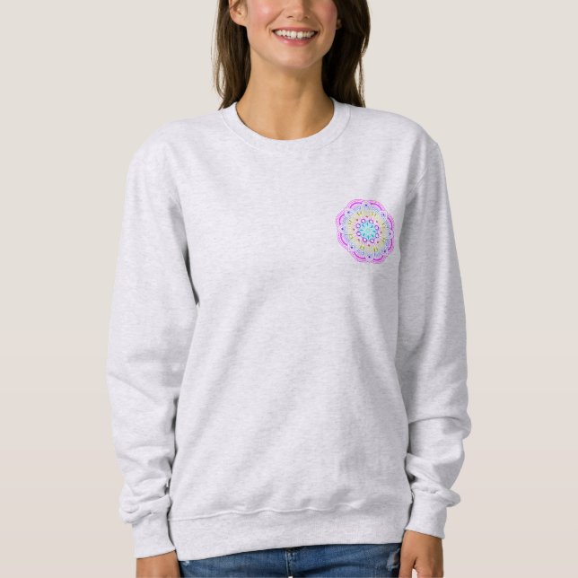 Lotus Mandala Design Women's Pullover Hoodie (Front)