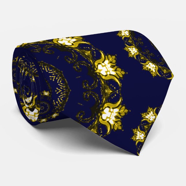 Lotus Mandala (Henna) Tie (Rolled)