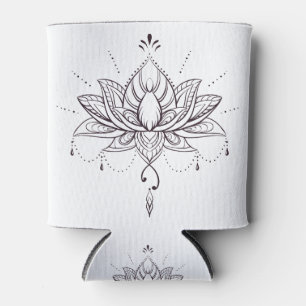 Lotus mandala kaleidoscope can cooler