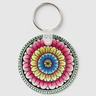 Lotus Mandala Keychain