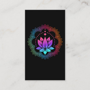 Lotus Mandala Spiritual Reiki Master Yoga Chakra Business Card