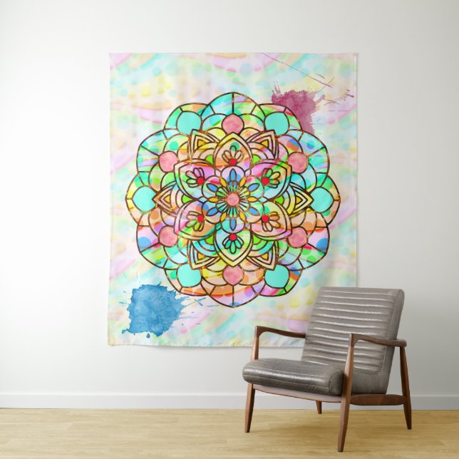 Lotus Mandala Tapestry (In Situ)